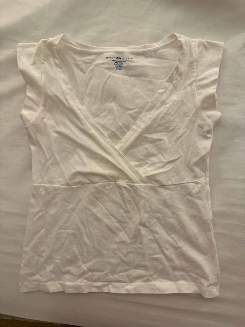 Brandy Melville White Wrap-Style Camisole